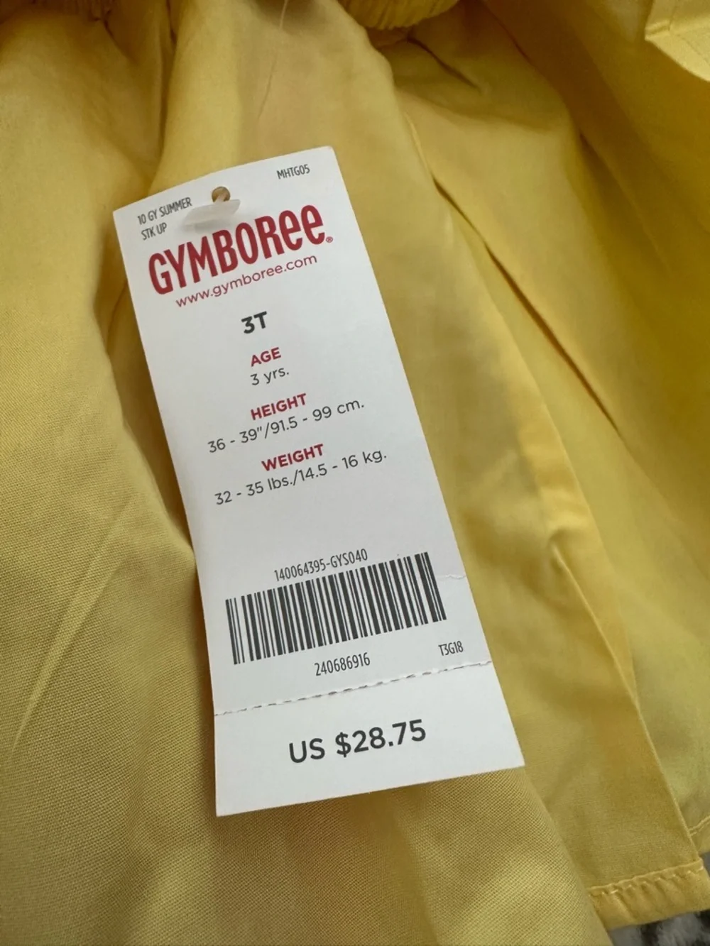2009 Gymboree Tulle Ribbon Layered Skirt in Yellow Size 3T